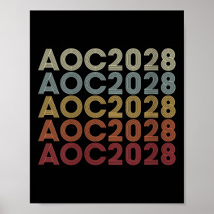Womens Aoc 2028 A.o.c. 2028 For President Aoc 28 E Poster