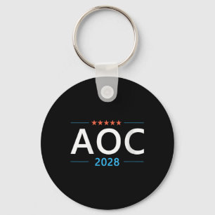 Womens Aoc 2028 Alexandria Ocasio-cortez For Presi Key Ring