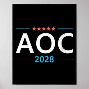 Womens Aoc 2028 Alexandria Ocasio-cortez For Presi Poster