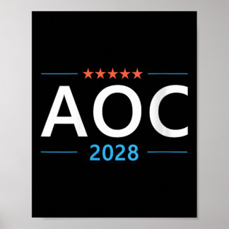 Womens Aoc 2028 Alexandria Ocasio-cortez For Presi Poster