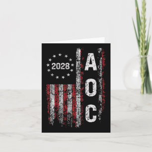 Womens Aoc Alexandria Ocasio Cortez 2028 For Presi Card