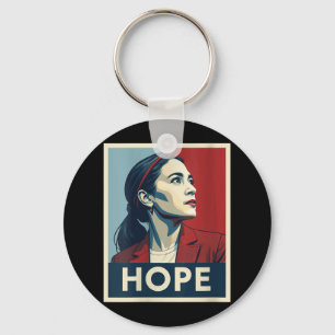 Womens Aoc Alexandria Ocasio Cortez 2028 For Presi Key Ring