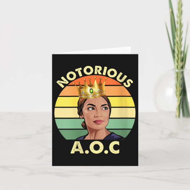 Womens Aoc Alexandria Ocasio-cortez First Female P Card (Front)