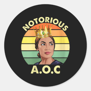 Womens Aoc Alexandria Ocasio-cortez First Female P Classic Round Sticker