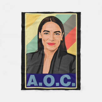 Womens Aoc Alexandria Ocasio-cortez First Female P Fleece Blanket