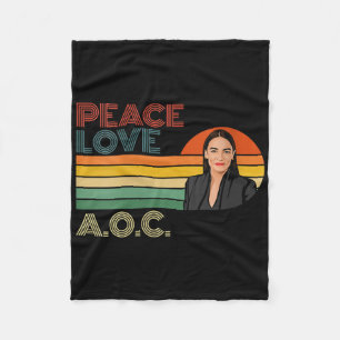 Womens Aoc Alexandria Ocasio-cortez First Female P Fleece Blanket
