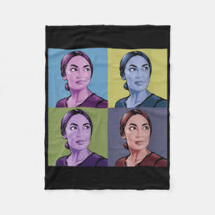 Womens Aoc Alexandria Ocasio-cortez First Female P Fleece Blanket