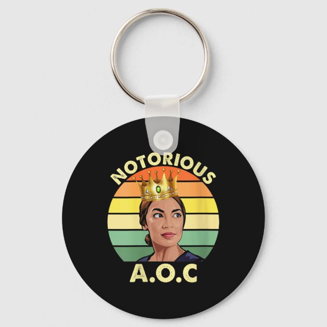 Womens Aoc Alexandria Ocasio-cortez First Female P Key Ring (Front)