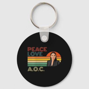 Womens Aoc Alexandria Ocasio-cortez First Female P Key Ring