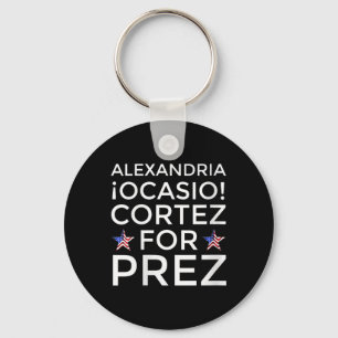 Womens Aoc For President Alexandria Ocasio-cortez Key Ring
