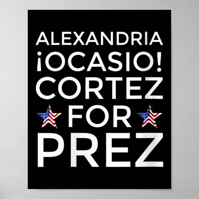 Womens Aoc For President Alexandria Ocasio-cortez  Poster (Front)