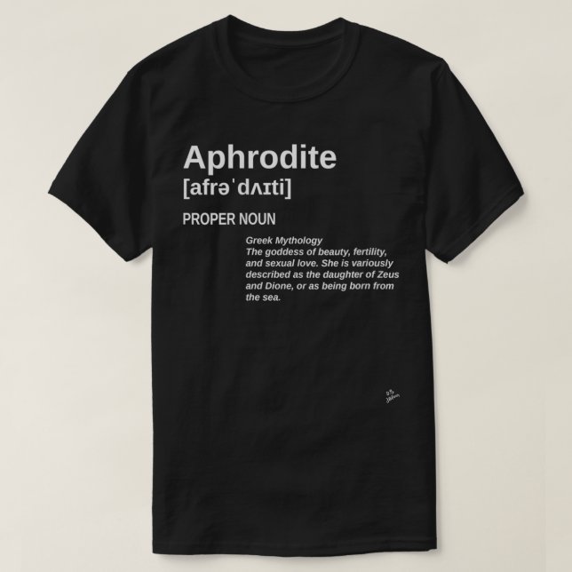 Womens Aphrodite definition goddess of beauty vale T-Shirt (Design Front)