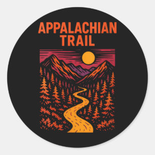 Womens Appalachian Trail Hiking Adventure Retro Me Classic Round Sticker