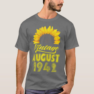Womens Apparel Sunflower Vintage August 1942 80 Bi T-Shirt