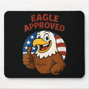 Womens Approved Thumbs Up Patriotic Usa American F Mouse Mat