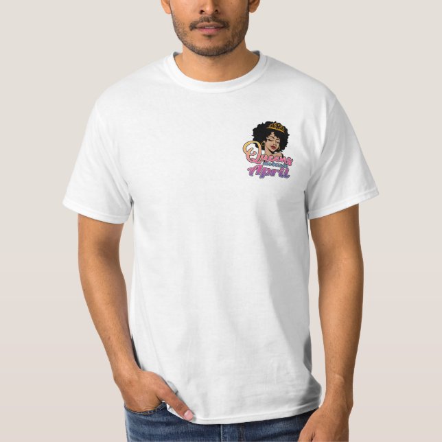 Womens April Birthday For Women Afro T-Shirt (Front)