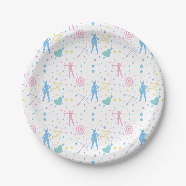 Women's Archery - Archer Bow Arrow Paper Plate (Front)