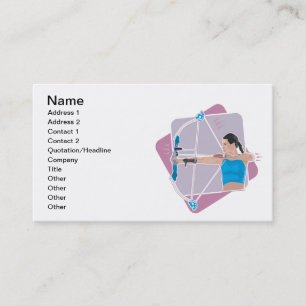 Womens Archery Business Card