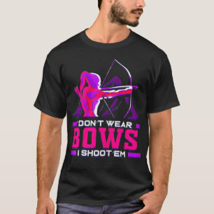 Womens Archery Girl Gift for Woman Archer Bow and  T-Shirt