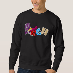 Womens Argh Cute Pirate Print Letters Design Sweatshirt
