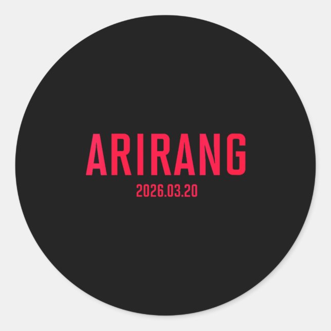 Women's arirang  classic round sticker (Front)