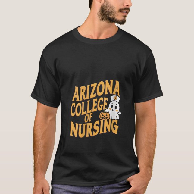Womens Arizona College Of Nursing Halloween Nurse  T-Shirt (Front)