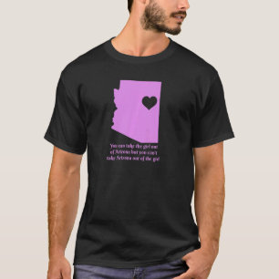 Womens Arizona Girl State Map Heart Pride Cute 1 T-Shirt