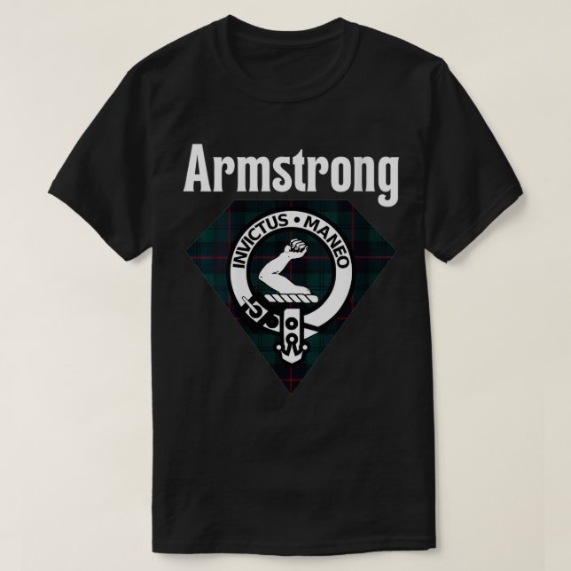Womens Armstrong Clan Scottish Name Coat Of Arms T T-Shirt (Design Front)