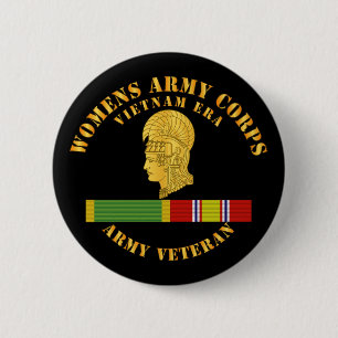 Womens Army Corps Vietnam Era - w WAC - NDSM 6 Cm Round Badge