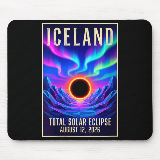 Women's Art Solar Eclipse 2026 Totality 12th Augus Mouse Mat (Front)