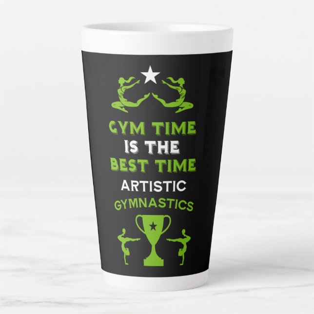 Women's Artistic Gymnastics Latte Mug (Front)