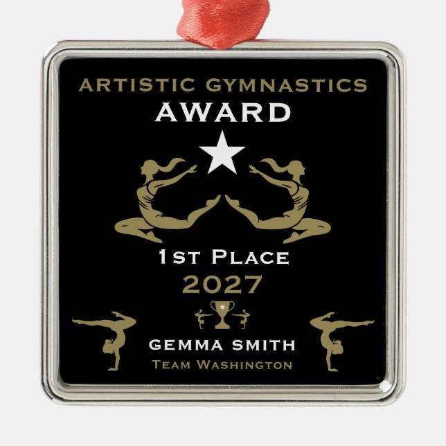 Women's Artistic Gymnastics Metal Tree Decoration (Front)