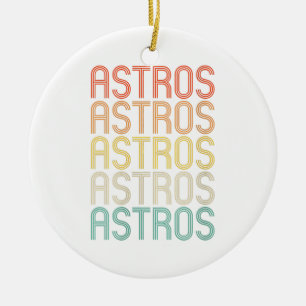Womens Astros  Ceramic Tree Decoration