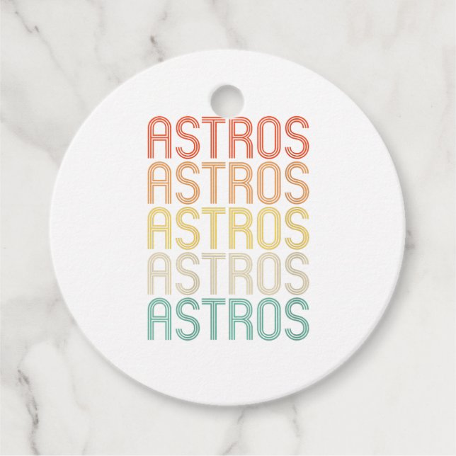 Womens Astros  Favour Tags (Front)