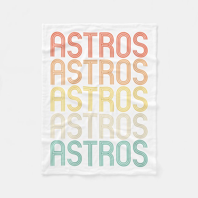 Womens Astros  Fleece Blanket (Front)