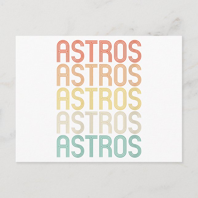 Womens Astros  Holiday Postcard (Front)