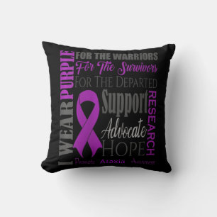 Womens Ataxia Neurological Sickness Awareness for Cushion