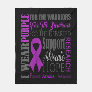 Womens Ataxia Neurological Sickness Awareness for Fleece Blanket