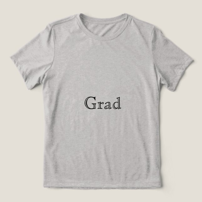 Women's Athletic Grey Grad  Tri-Blend Shirt (Design Front)