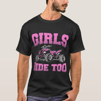 Womens ATV Funny Four Wheeler Quad Bike Girls Ride T-Shirt