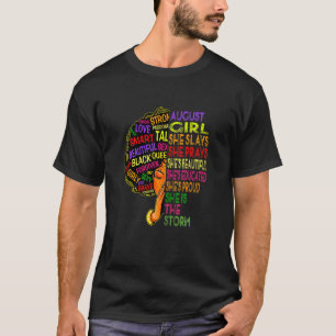 Womens August Birthday Girls August Girl She Slay T-Shirt