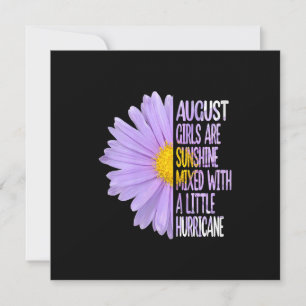Womens August Birthday Womens Gift Funny Daisy Invitation