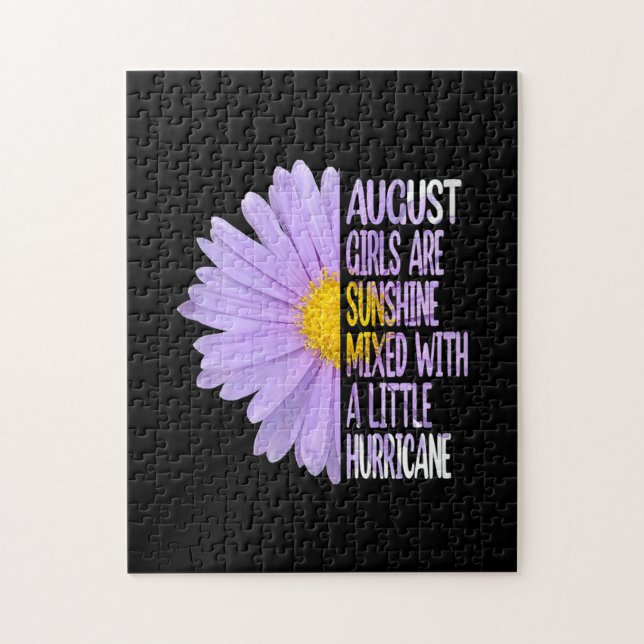 Womens August Birthday Womens Gift Funny Daisy Jigsaw Puzzle (Vertical)