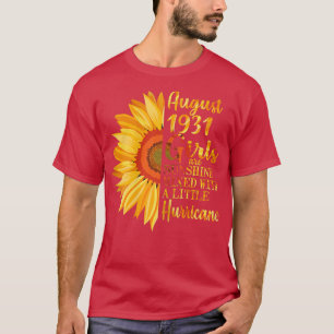 Womens August Girls 1931 91st Birthday Gifts 91 Y T-Shirt