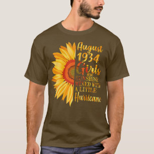 Womens August Girls 1934  88th Birthday Gifts 88 Y T-Shirt