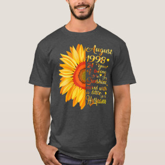 Womens August Girls 1998 Birthday Gift 24 Years Ol T-Shirt