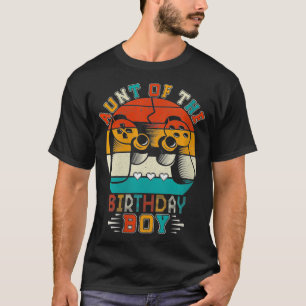 Womens Aunt Of The Birthday Boy Tee Matching Video