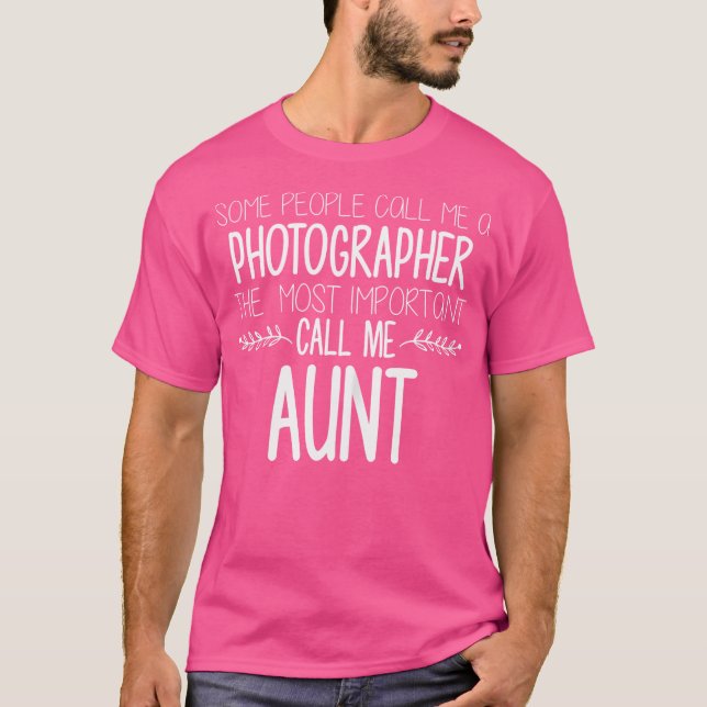Womens Aunt Photographer Shirts Photography Auntie (Front)