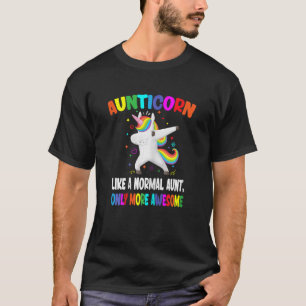 Womens Aunticorn Like A Normal Aunt Only Awesome D T-Shirt