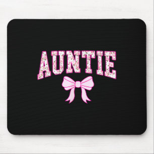 Womens Auntie Coquette Bow Pink Aesthetic Mothers Mouse Mat